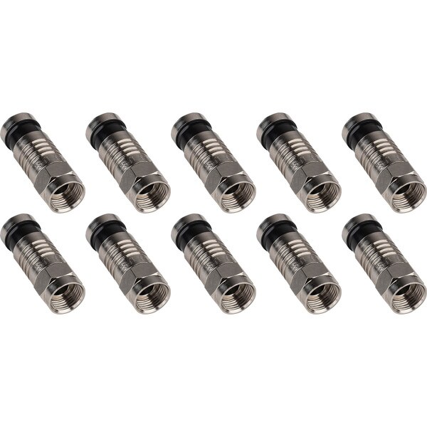 Main product image for 10-Pack F RG-6 Compression Connectors092-1491